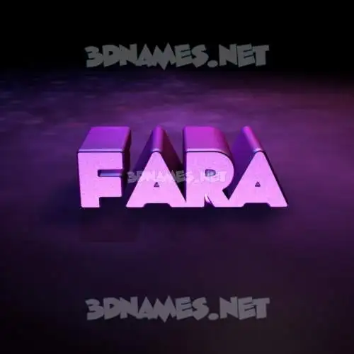 fara in Big Purple style - 3D name wallpaper fara in Big Purple style - 3D name wallpaper