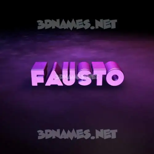 fausto in Big Purple style - 3D name wallpaper