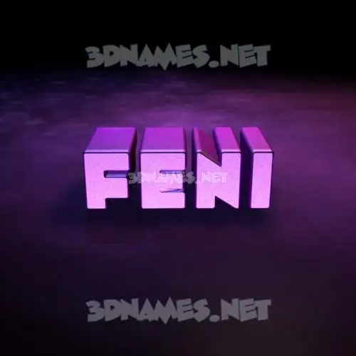 feni in Big Purple style - 3D name wallpaper