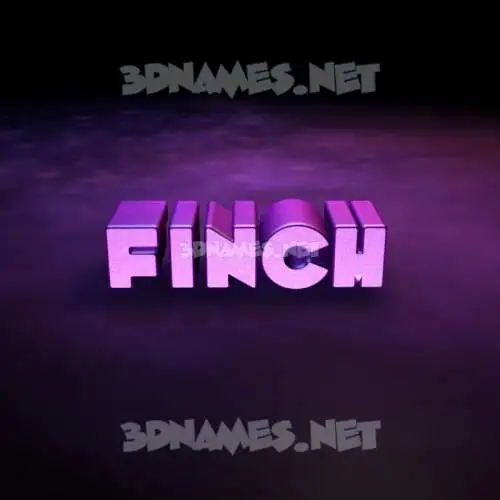 finch in Big Purple style - 3D name wallpaper