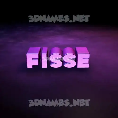 fisse in Big Purple style - 3D name wallpaper