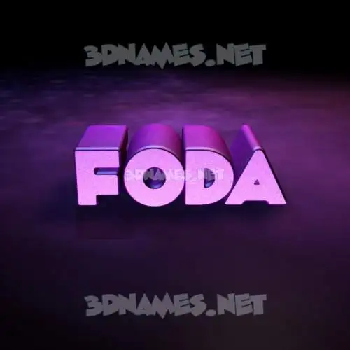 foda in Big Purple style - 3D name wallpaper