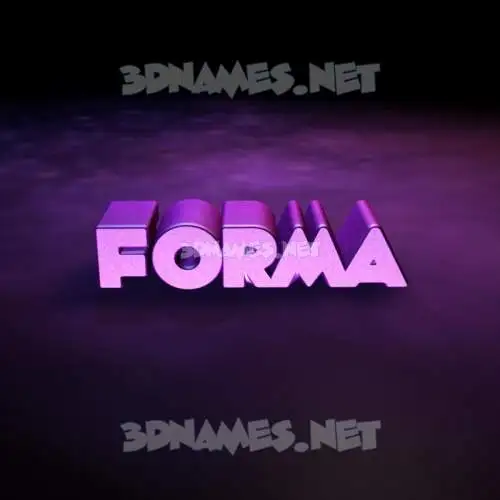 forma in Big Purple style - 3D name wallpaper
