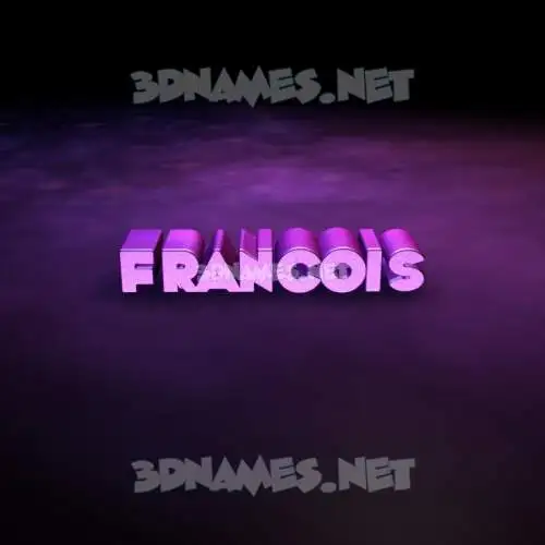 francois in Big Purple style - 3D name wallpaper