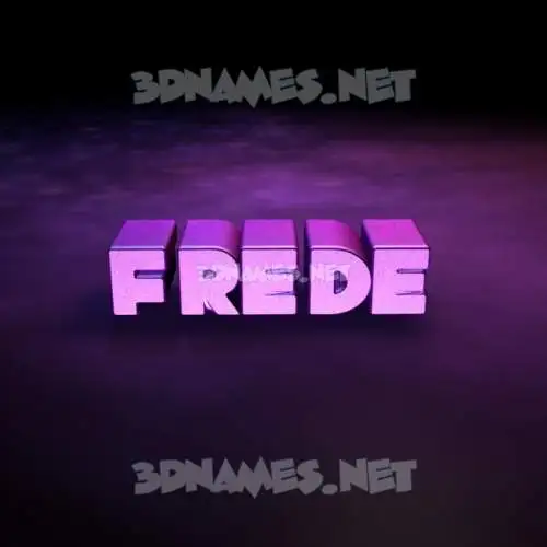 frede in Big Purple style - 3D name wallpaper