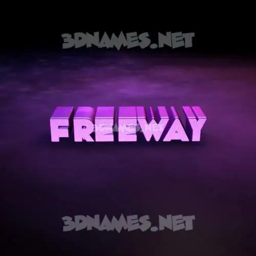 freeway in Big Purple style - 3D name wallpaper freeway in Big Purple style - 3D name wallpaper