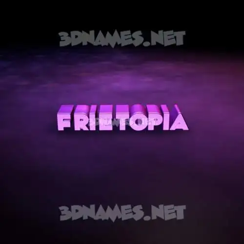frietopia in Big Purple style - 3D name wallpaper frietopia in Big Purple style - 3D name wallpaper