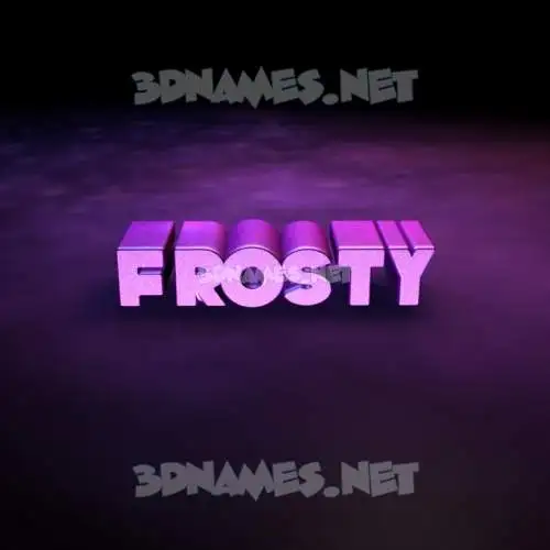 frosty in Big Purple style - 3D name wallpaper frosty in Big Purple style - 3D name wallpaper