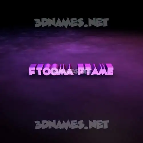 ftooma ftame in Big Purple style - 3D name wallpaper
