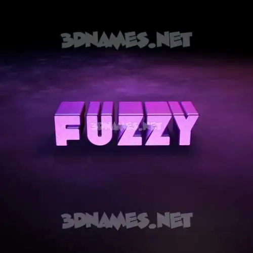 fuzzy in Big Purple style - 3D name wallpaper