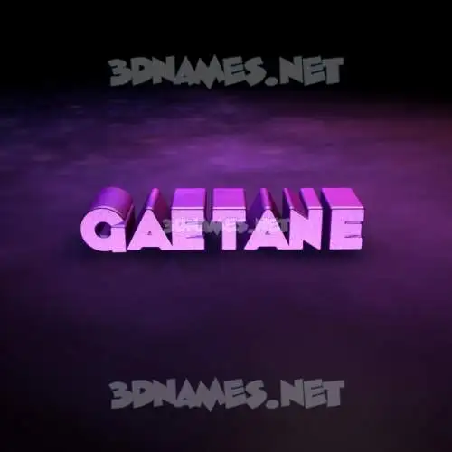 gaetane in Big Purple style - 3D name wallpaper