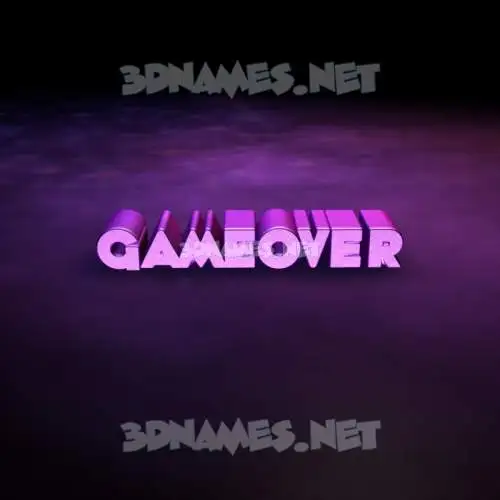 gameover in Big Purple style - 3D name wallpaper gameover in Big Purple style - 3D name wallpaper