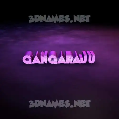 gangaraju in Big Purple style - 3D name wallpaper