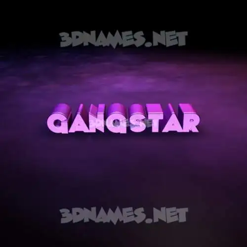 gangstar in Big Purple style - 3D name wallpaper gangstar in Big Purple style - 3D name wallpaper