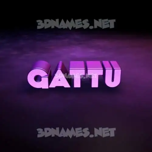 gattu in Big Purple style - 3D name wallpaper