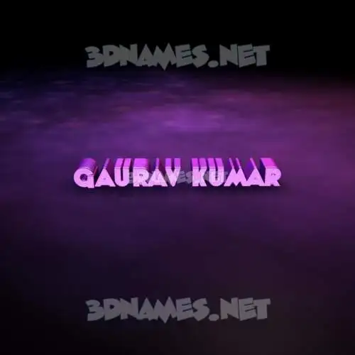 gaurav kumar in Big Purple style - 3D name wallpaper