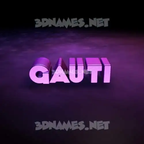 gauti in Big Purple style - 3D name wallpaper