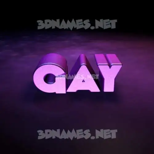 gay in Big Purple style - 3D name wallpaper gay in Big Purple style - 3D name wallpaper