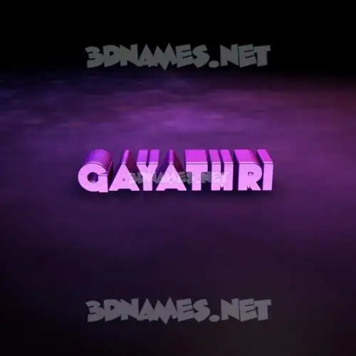 gayathri in Big Purple style - 3D name wallpaper