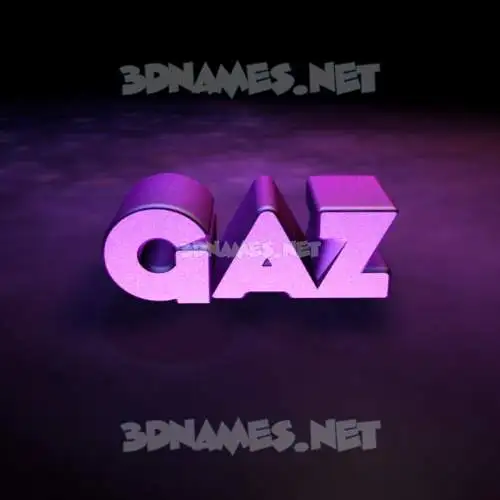 gaz in Big Purple style - 3D name wallpaper gaz in Big Purple style - 3D name wallpaper