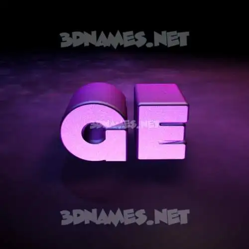 ge in Big Purple style - 3D name wallpaper ge in Big Purple style - 3D name wallpaper