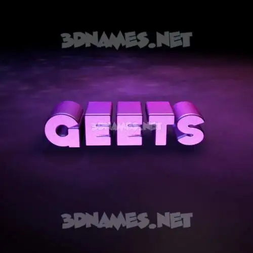 geets in Big Purple style - 3D name wallpaper