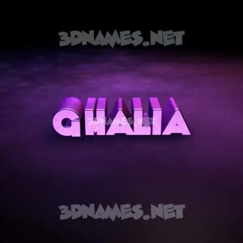 ghalia in Big Purple style - 3D name wallpaper