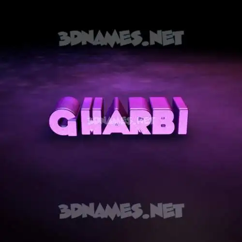 gharbi in Big Purple style - 3D name wallpaper gharbi in Big Purple style - 3D name wallpaper