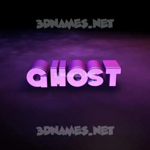 ghost in Big Purple style - 3D name wallpaper ghost in Big Purple style - 3D name wallpaper