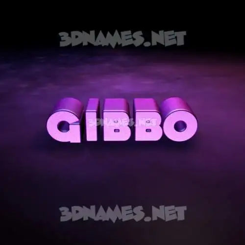 gibbo in Big Purple style - 3D name wallpaper gibbo in Big Purple style - 3D name wallpaper