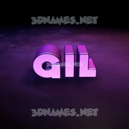 gil in Big Purple style - 3D name wallpaper