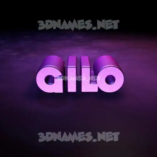 gilo in Big Purple style - 3D name wallpaper gilo in Big Purple style - 3D name wallpaper