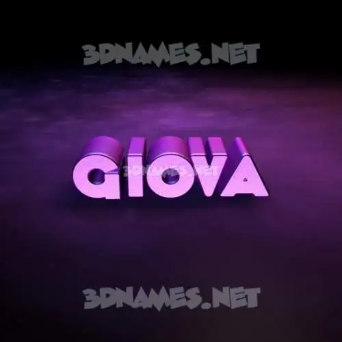 giova in Big Purple style - 3D name wallpaper