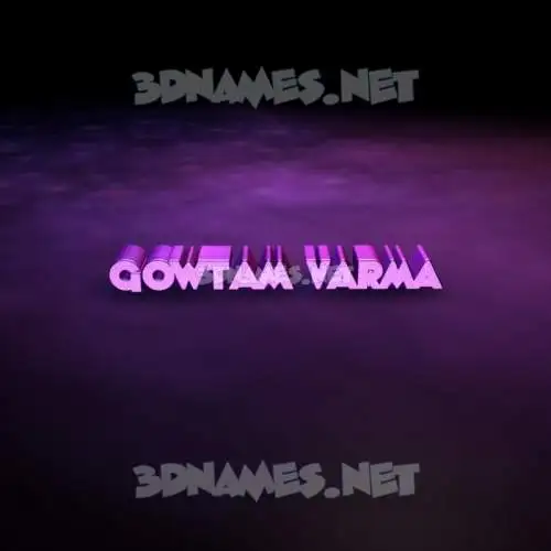 gowtam varma in Big Purple style - 3D name wallpaper gowtam varma in Big Purple style - 3D name wallpaper