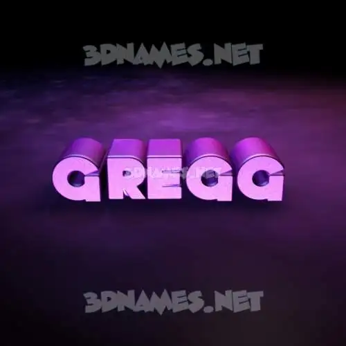 gregg in Big Purple style - 3D name wallpaper