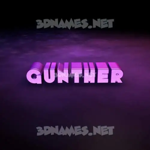 gunther in Big Purple style - 3D name wallpaper