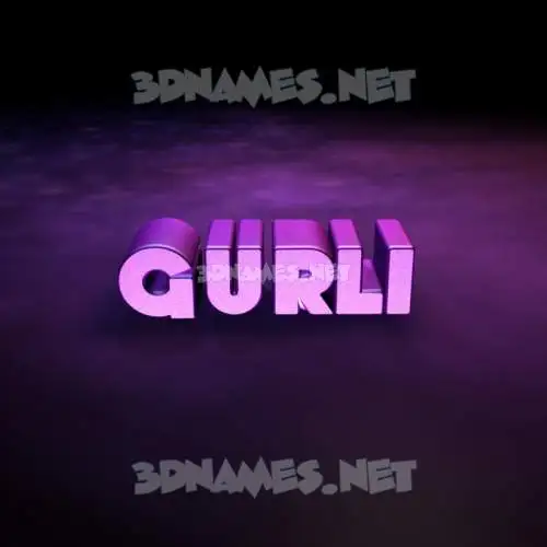 gurli in Big Purple style - 3D name wallpaper gurli in Big Purple style - 3D name wallpaper