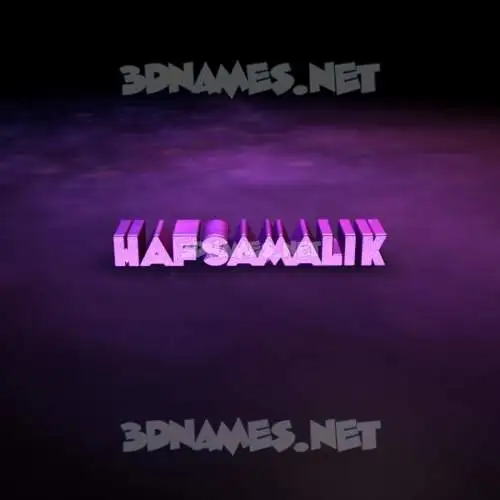 hafsamalik in Big Purple style - 3D name wallpaper
