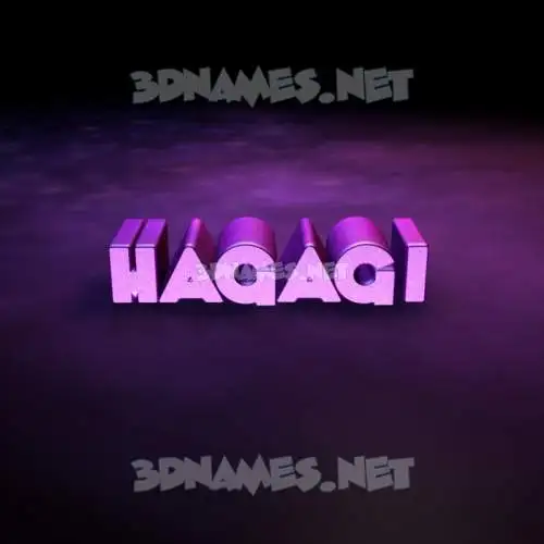 hagagi in Big Purple style - 3D name wallpaper