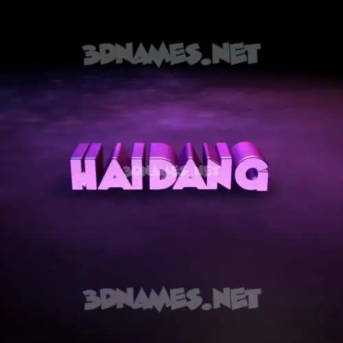 haidang in Big Purple style - 3D name wallpaper