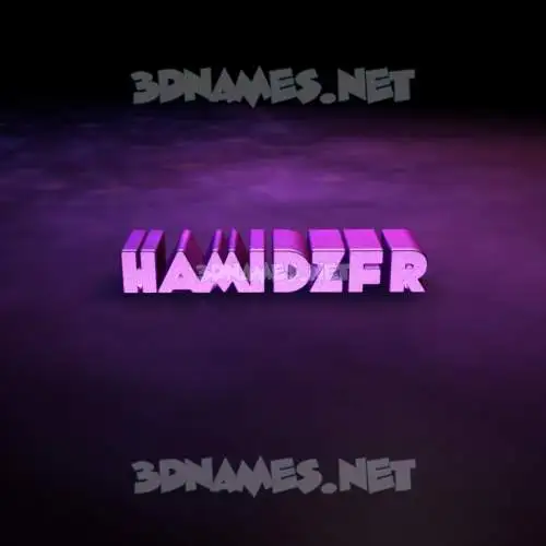 hamidzfr in Big Purple style - 3D name wallpaper