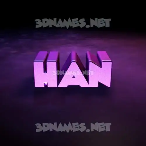 han in Big Purple style - 3D name wallpaper