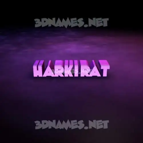 harkirat in Big Purple style - 3D name wallpaper