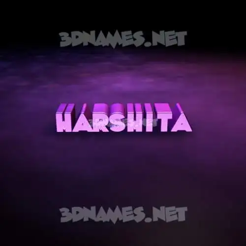 harshita in Big Purple style - 3D name wallpaper