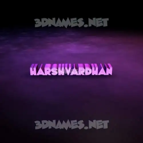 harshvardhan in Big Purple style - 3D name wallpaper