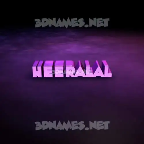 heeralal in Big Purple style - 3D name wallpaper