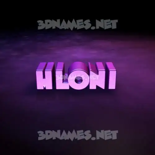 hloni in Big Purple style - 3D name wallpaper hloni in Big Purple style - 3D name wallpaper