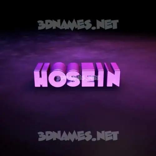 hosein in Big Purple style - 3D name wallpaper