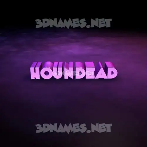 houndead in Big Purple style - 3D name wallpaper