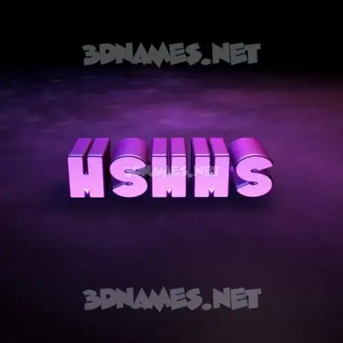 hshhs in Big Purple style - 3D name wallpaper